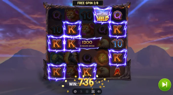 Fitim në lojën bonus Colt Lightning Inferno